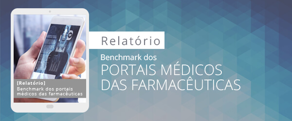 Capa do relatório “Benchmark dos portais médicos das farmacêuticas” – Conteúdo Online e WebPeak