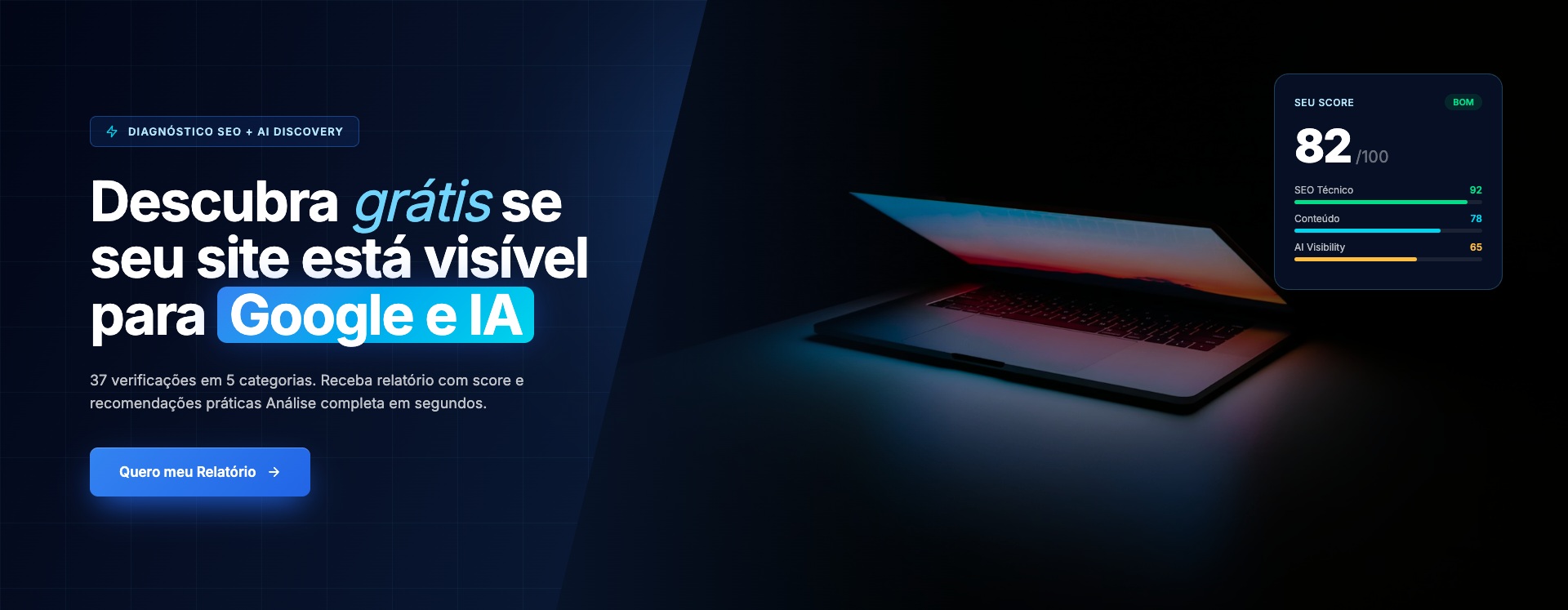 Faça o teste de SEO e GEO - 